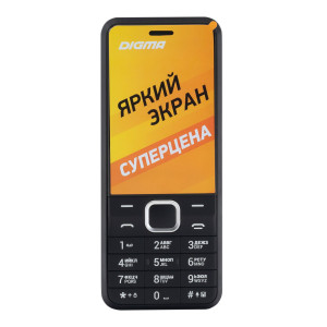 Мобильный телефон Digma A241 Linx 32Mb черный моноблок 2Sim 2.44